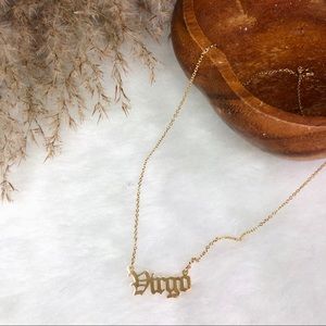 “VIRGO” zodiac sign necklace